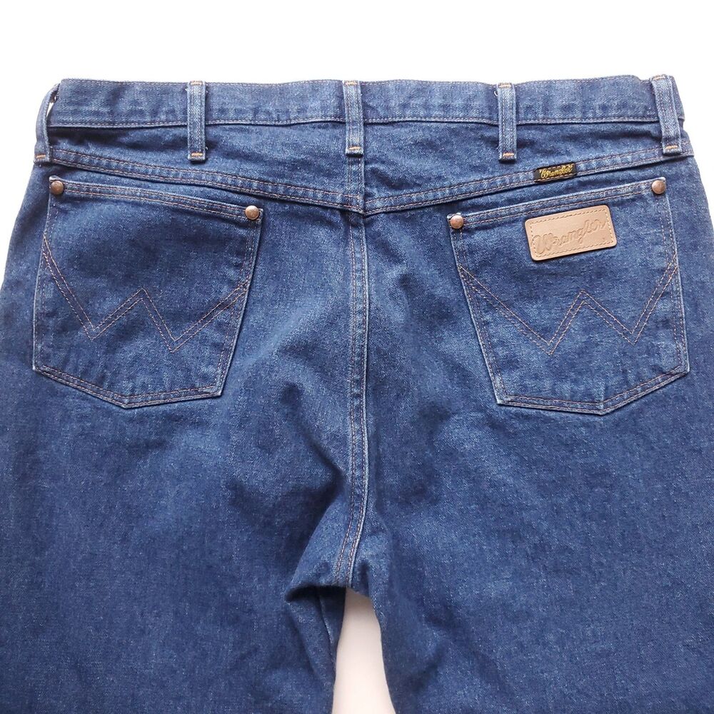 Wrangler 13MWZ Cowboy Cut Jeans Mens 38x28 (Tag 38x30) Blue Denim 100% Cotton